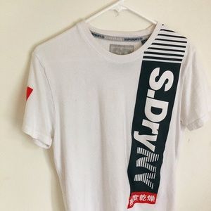 SuperDry Athletic White Streetwear T-Shirt, Size Large